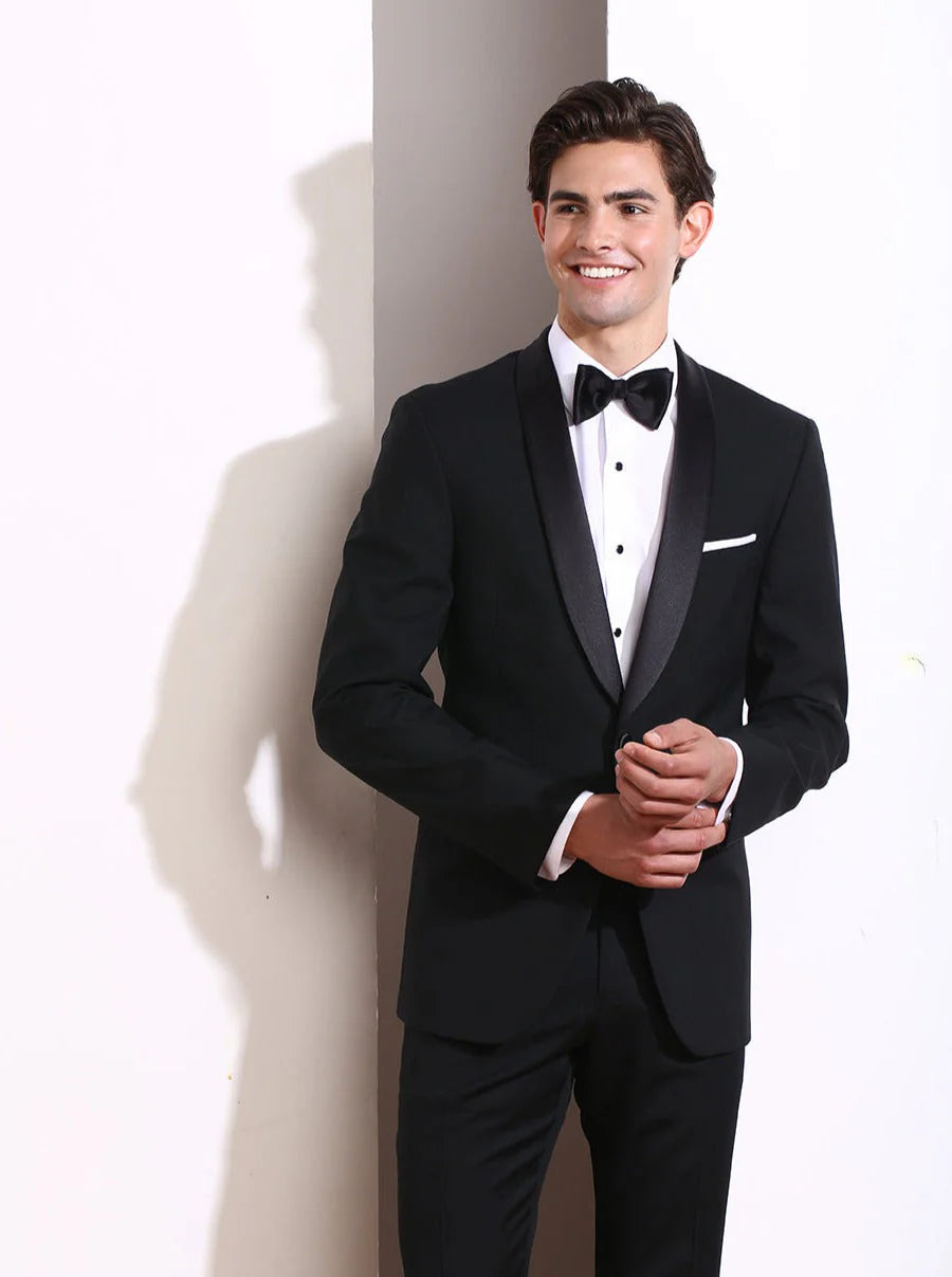 MEN'S 1B ULTRA FIT SHAWL WITH SATIN LAPEL