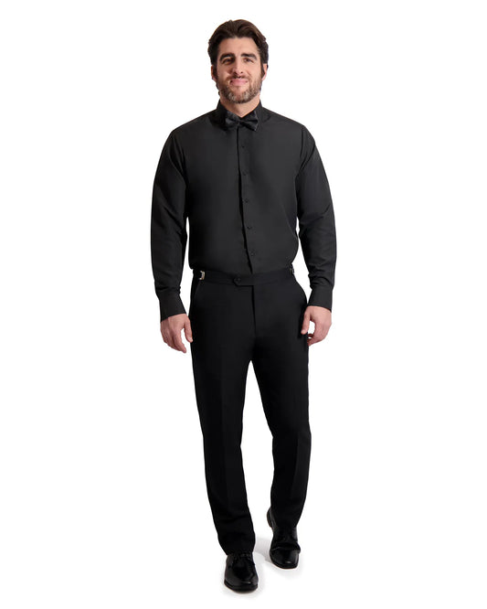 Flat Front Dress Shirt - Non Pleated - Laydown Collar