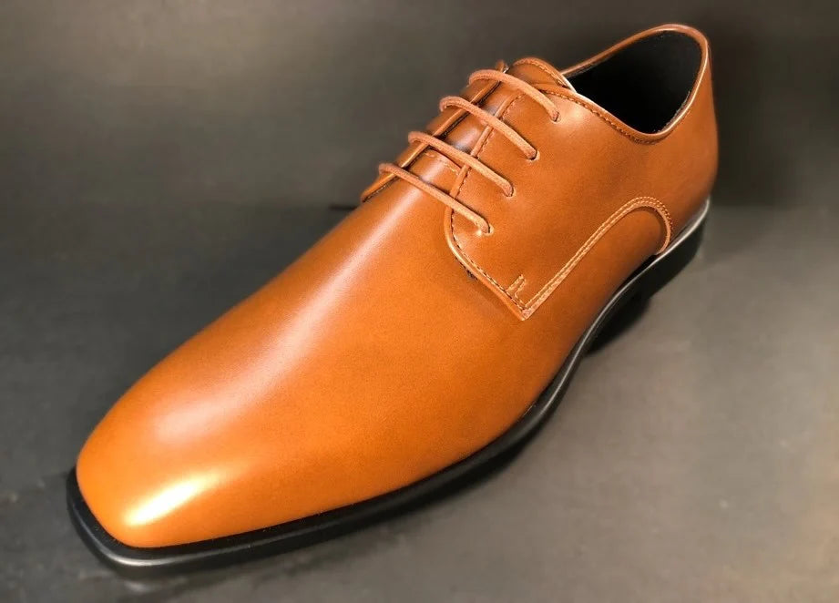 Cognac Tuscano Dress Shoe in Matte Finish