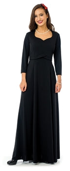 Charlotte Heart Shaped Neck Floor Length Dress | Style #128 | FAST SHIP!