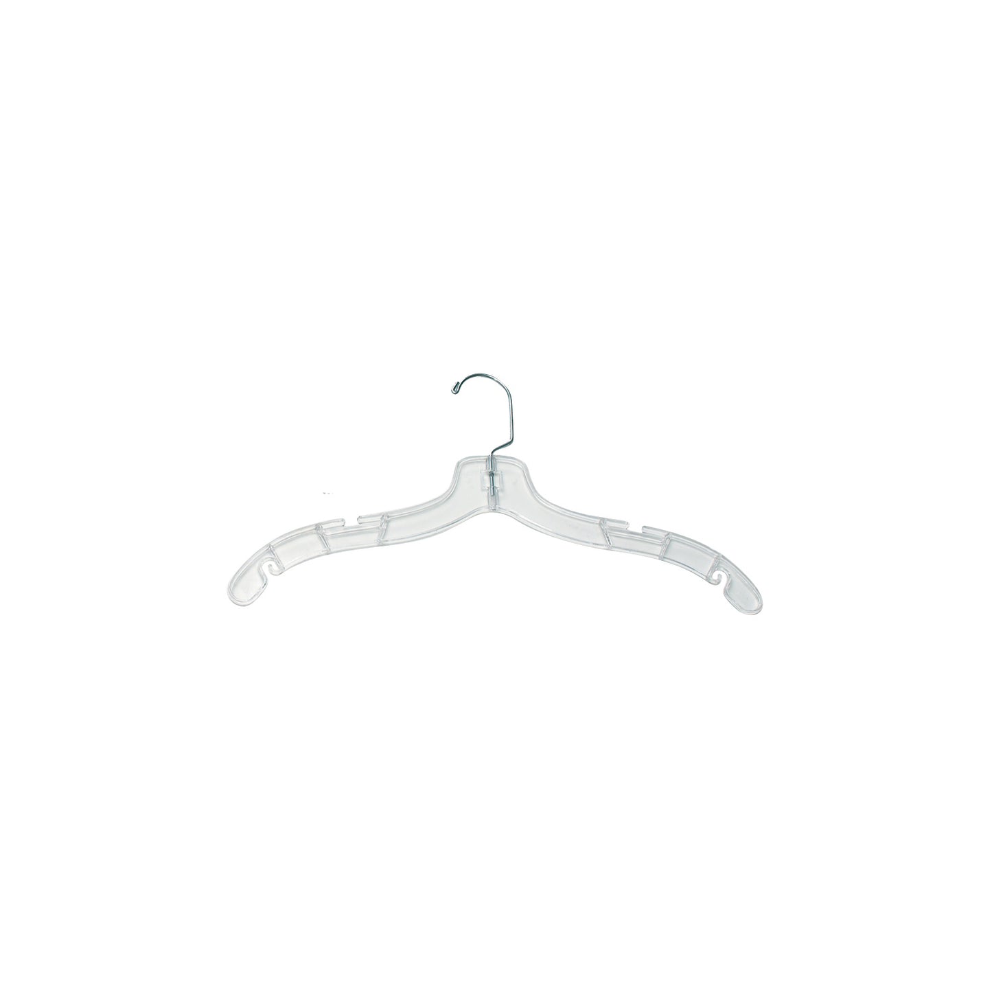 Clear plastic dress hanger
