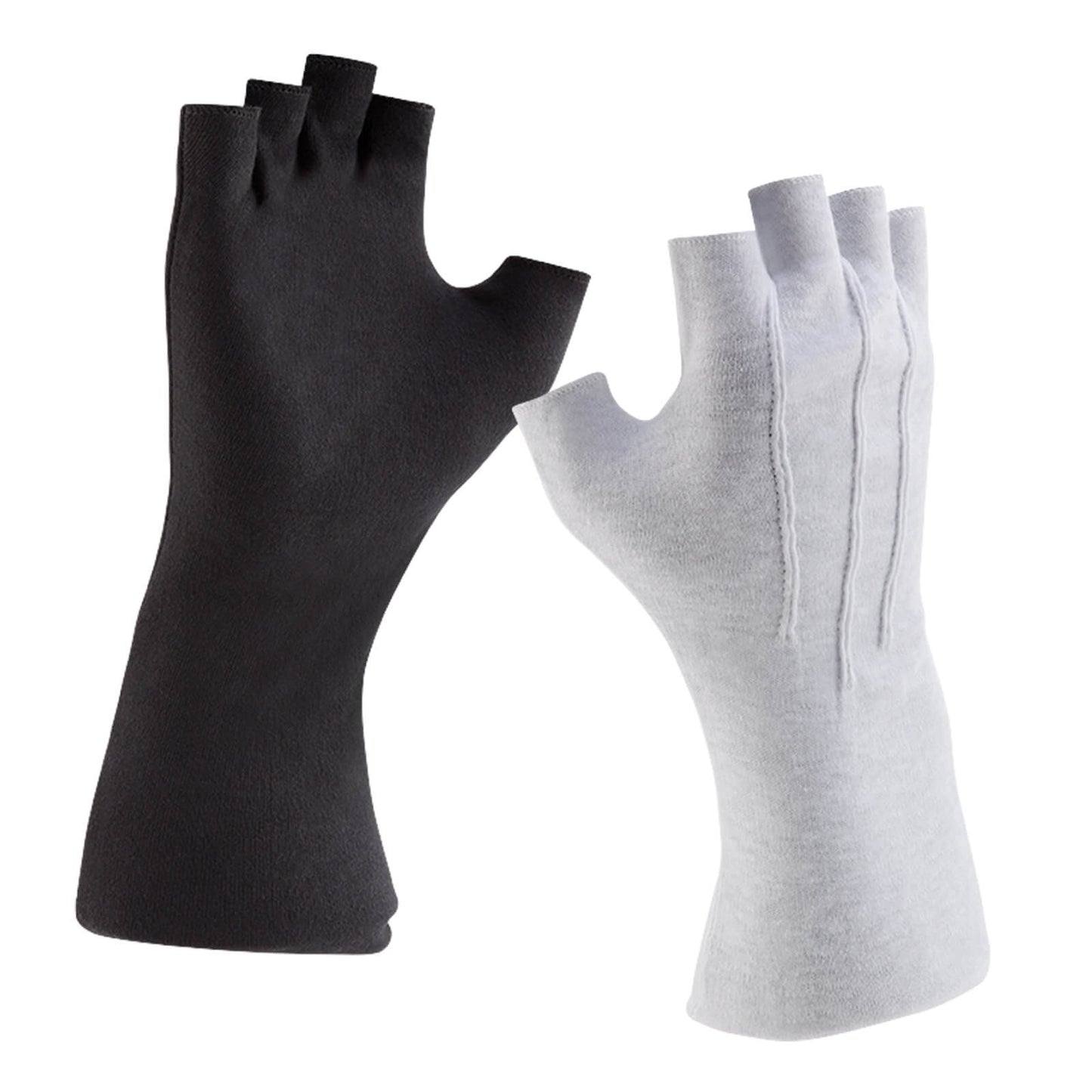 Copy of Fingerless Long Wrist Cotton Gloves (Black)